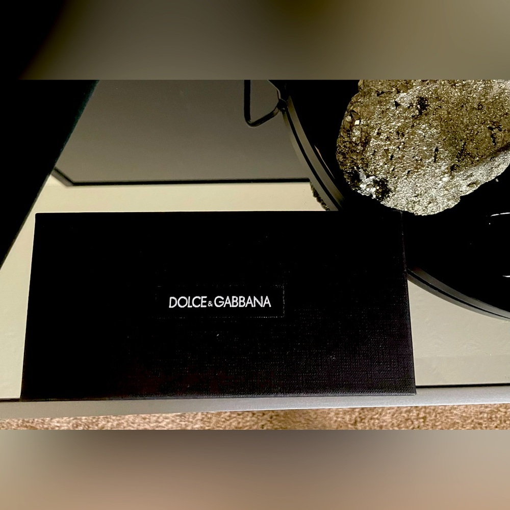 Dolce & Gabbana tan/gold filagree sunglasses